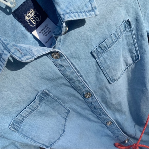 Chambray Shirt Dress - Picture 3 of 5